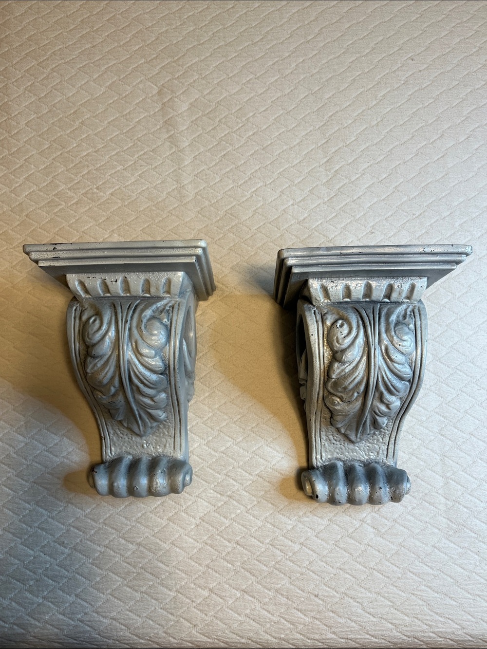Ornate Wall Corbel shelves - Decorative Pair, light, easy to hang